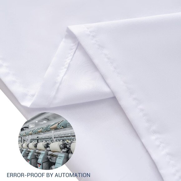 NEW! White Pillowcases Standard 4 Pack, 20x26 Pillow Cases with Envelope Closure - Picture 4 of 7